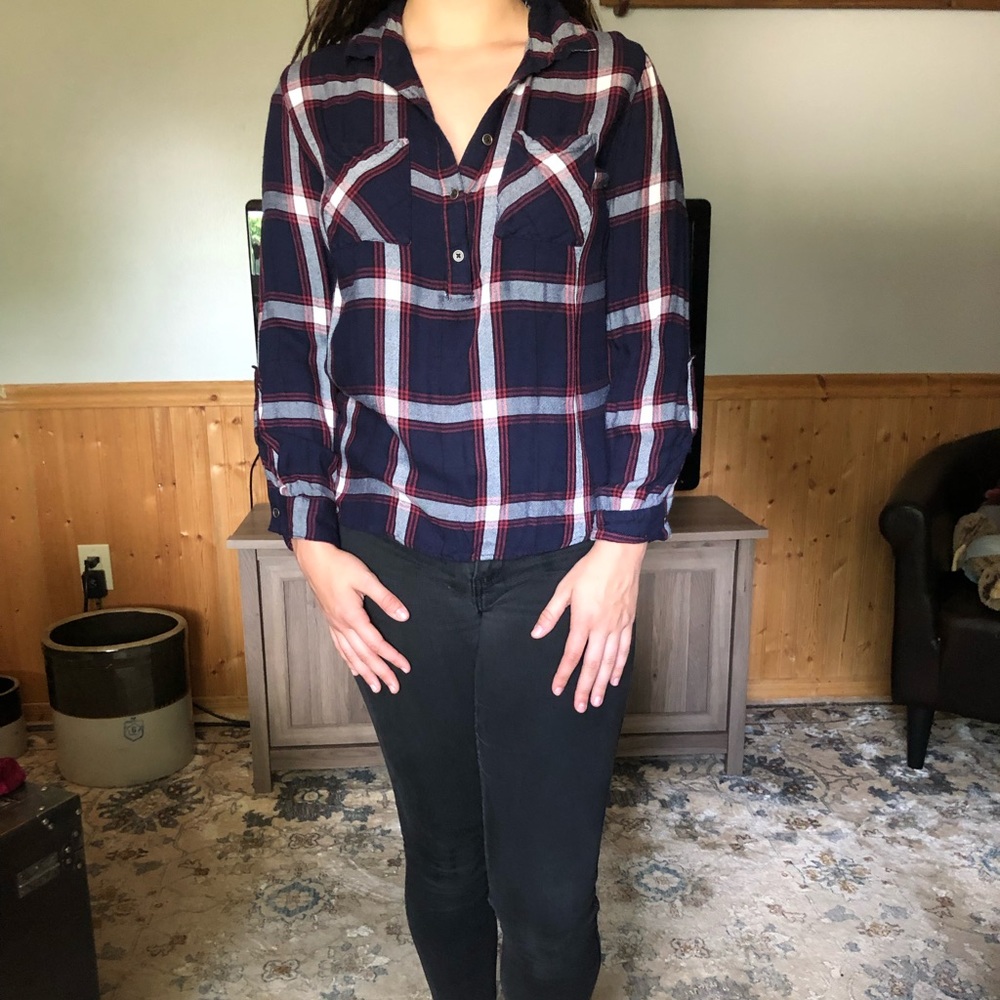 Women’s navy/red flannel